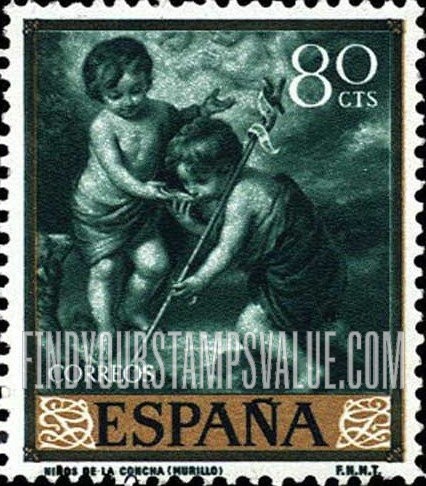 FindYourStampsValue: Murillo Paintings: Children with Shell