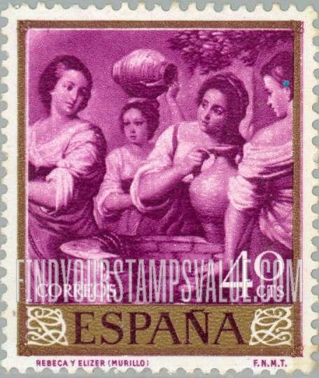 FindYourStampsValue: Murillo Paintings: Rebecca and Eliezer