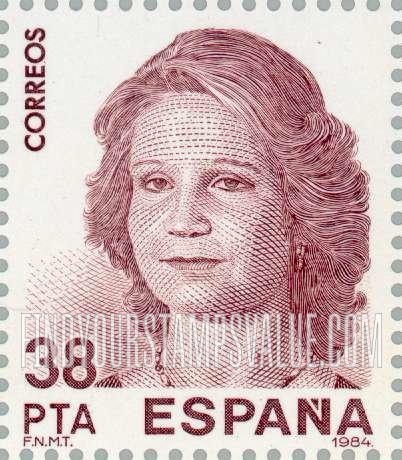 FindYourStampsValue: Espana ’84 (Spanish Royal Family): Elene de Borbon
