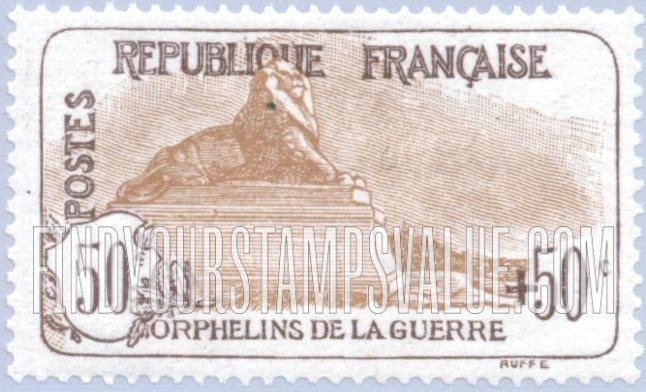 FindYourStampsValue: SEMI-POSTAL - Lion of Belfort