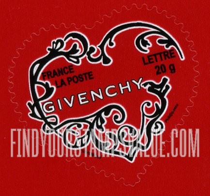 FindYourStampsValue: Hearts: Black and white