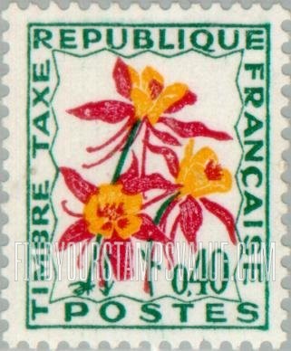 FindYourStampsValue: POSTAGE DUE - Flowers: Columbine