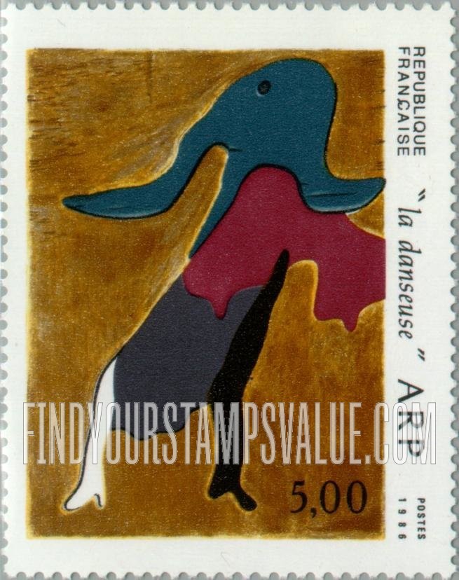 FindYourStampsValue: The Dancer, by Jean Arp