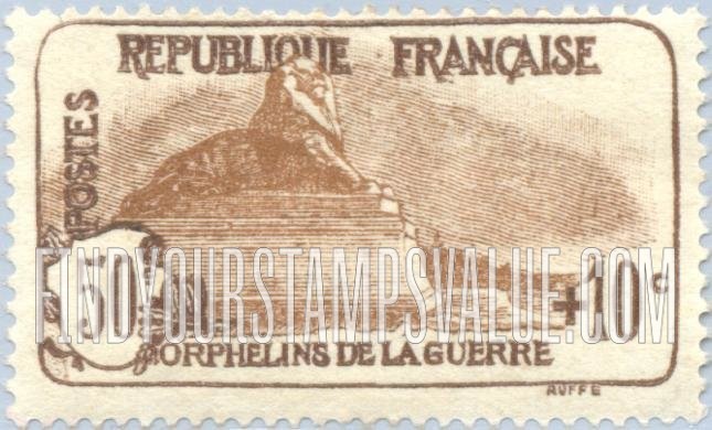 FindYourStampsValue: SEMI-POSTAL - Lion of Belfort: Types of 1917-19