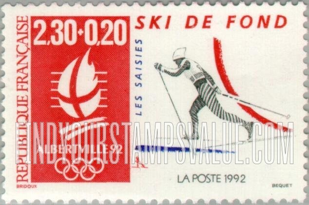 FindYourStampsValue: SEMI-POSTAL - Albertville Olympic Type: Cross-country skiing