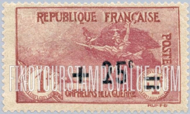 FindYourStampsValue: SEMI-POSTAL - “La Marseillaise”: Semi-Postal Stamps of 1917-19 Surcharged