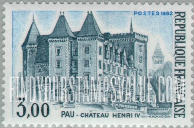 FindYourStampsValue: Tourist Issue: Castle of Henry IV, Pau