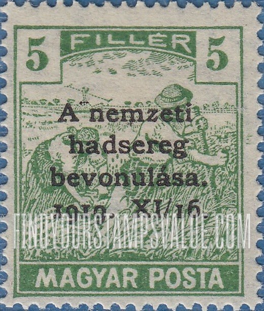 FindYourStampsValue: Harvesting Wheat: Stamps of 1919 Overprinted in Black