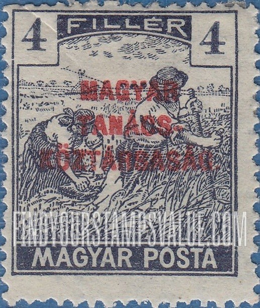 FindYourStampsValue: Harvesting Wheat: Stamps of 1919 Overprinted in Red