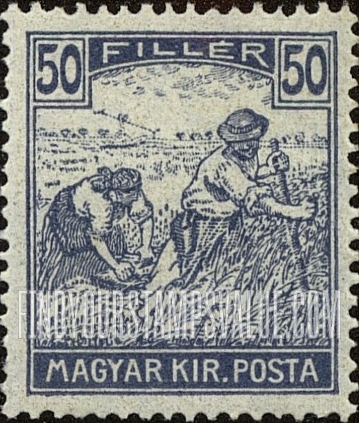 FindYourStampsValue: Harvesting Wheat: Types of 1916-18 Issue