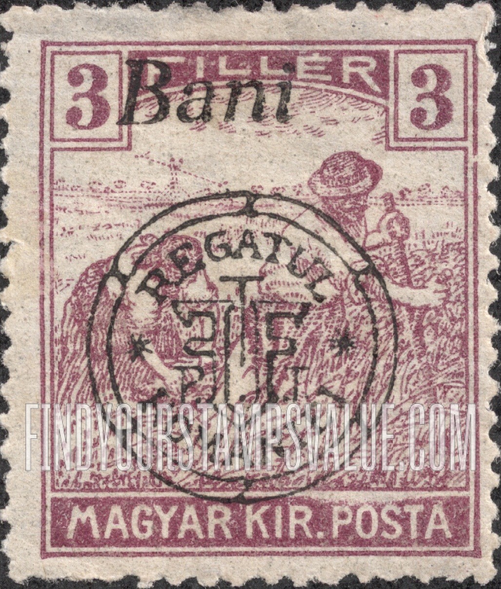 FindYourStampsValue: SECOND TRANSYLVANIA ISSUE - Harvesting Wheat: Hungarian Stamps of 1916-19 Overprinted
