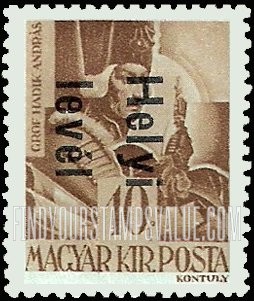 Portraits - Count Andrew Hadik: Overprinted in Black