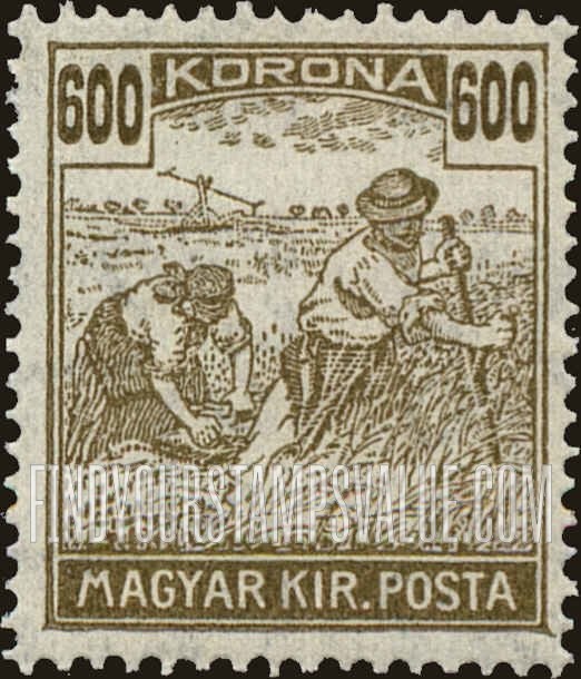 FindYourStampsValue: Harvesting Wheat: Types of 1916-18