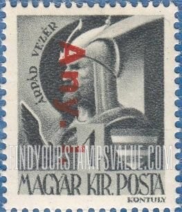 FindYourStampsValue: Portraits - Arpád: Overprinted in Carmine