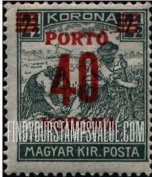 FindYourStampsValue: POSTAGE DUE STAMPS - Harvesting Wheat: Postage Issues Surcharged