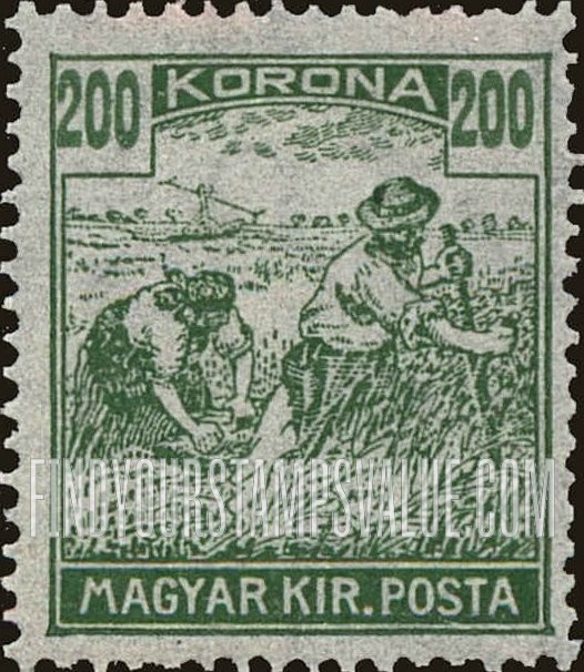 FindYourStampsValue: Harvesting Wheat: Types of 1916-18 Issue