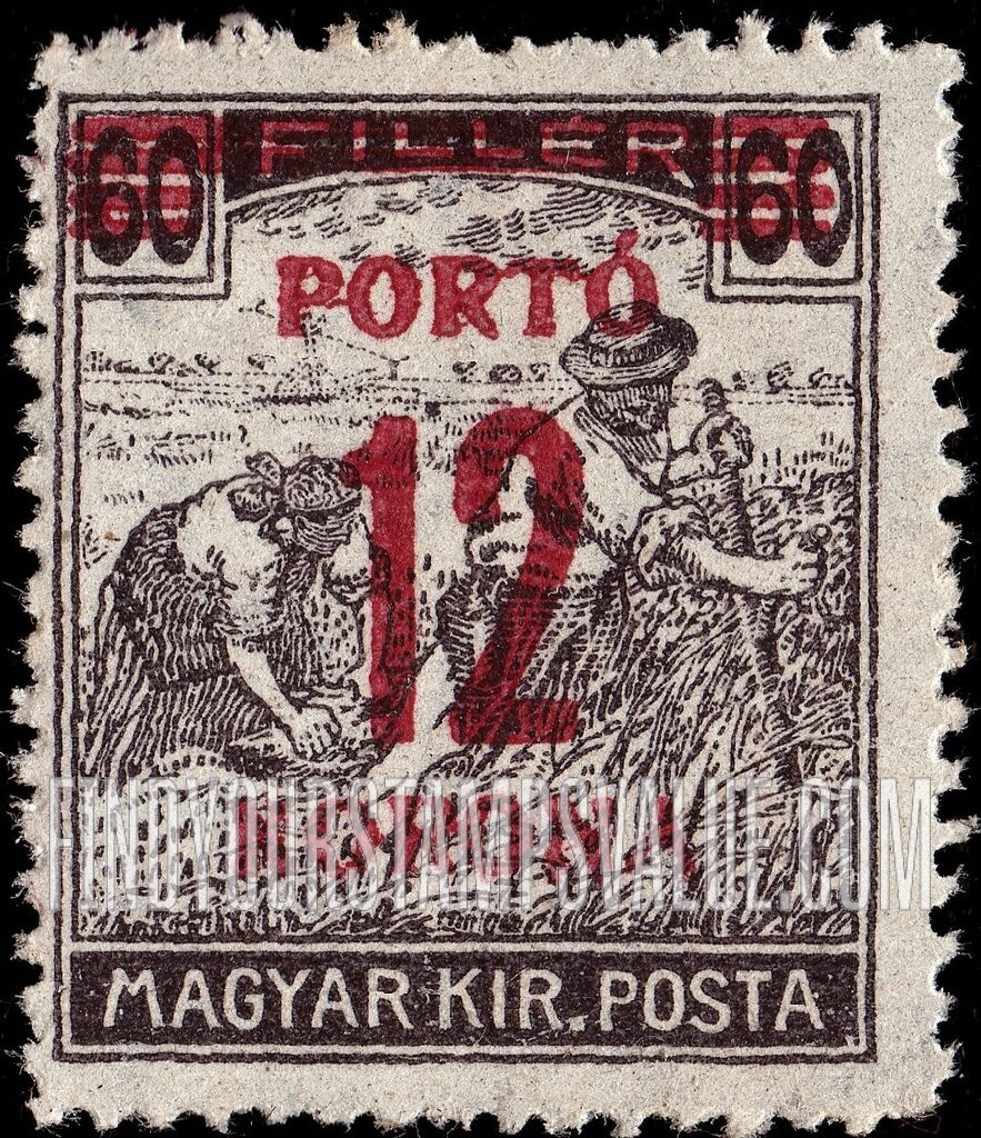 FindYourStampsValue: POSTAGE DUE STAMPS - Harvesting Wheat: Postage Issues Surcharged