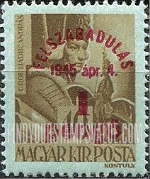 FindYourStampsValue: Portraits - Count Andrew Hadik: Types of Hungary, 1943 Surcharged in Carmine