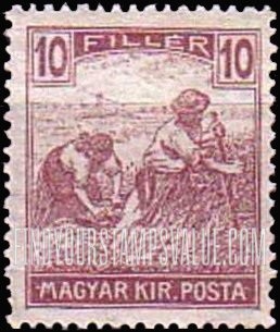 FindYourStampsValue: Harvesting Wheat: Types of 1916-18 Issue