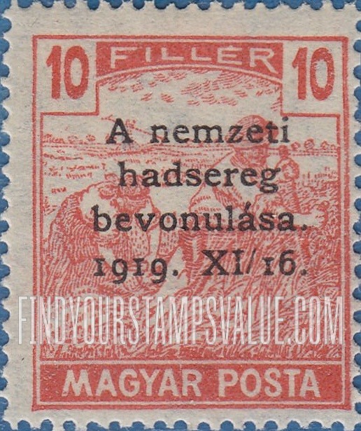 FindYourStampsValue: Harvesting Wheat: Stamps of 1919 Overprinted in Black