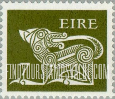 FindYourStampsValue: Dog from Ancient Brooch, County Kilkenny: Types of 1968-69