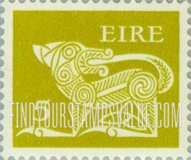 FindYourStampsValue: Dog from Ancient Brooch, County Kilkenny: Types of 1968-69