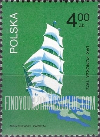 Polish Sailing Ships: “Dar Pomorza,” winner “Operation Sail,” 1972