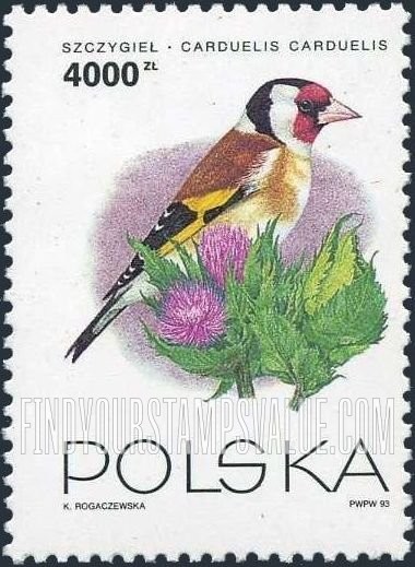 FindYourStampsValue: Birds: Carduelis carduelis