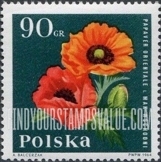 FindYourStampsValue: Garden Flowers: Oriental poppy