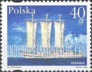 Polish Sailing Ships: Topmast schooner, “Oceania,” 1985