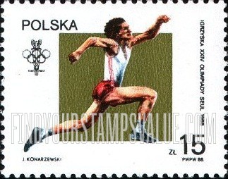 FindYourStampsValue: 1988 Summer Olympics, Seoul: Triple jump