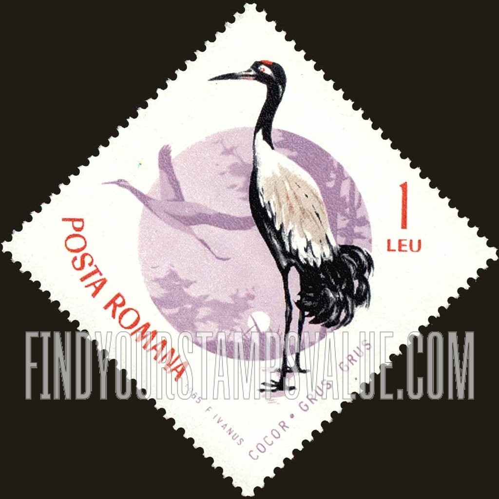 FindYourStampsValue: Birds: Eurasian crane
