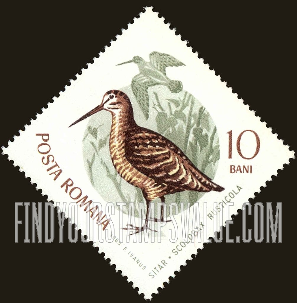 FindYourStampsValue: Birds: Eurasian woodcock