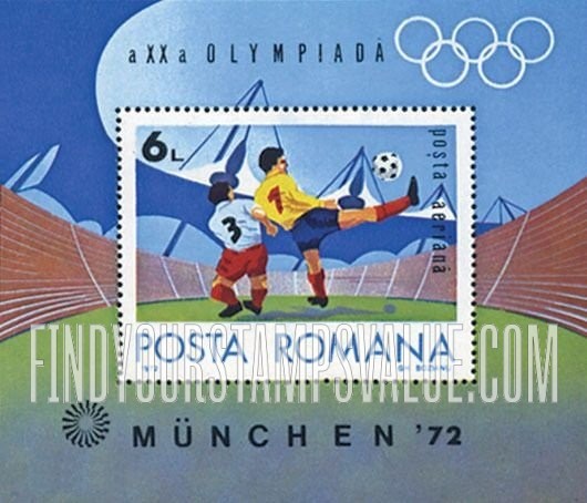 FindYourStampsValue: AIR POST STAMPS - Soccer: Olympic Souvenir Sheets