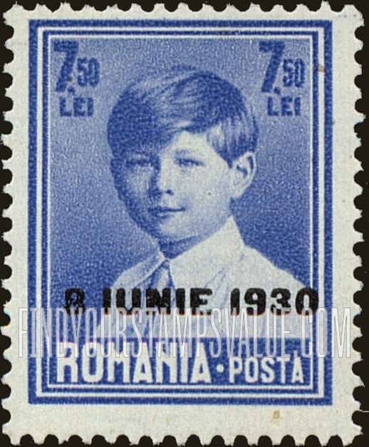 FindYourStampsValue: King Michael: Stamps of 1928-30 Overprinted