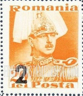 FindYourStampsValue: King Carol II: Surcharged in Black with New Values