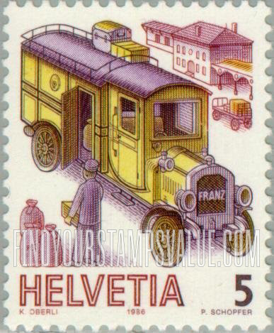 FindYourStampsValue: Federal Administration, Mail Handling: Franz mail van, 1911