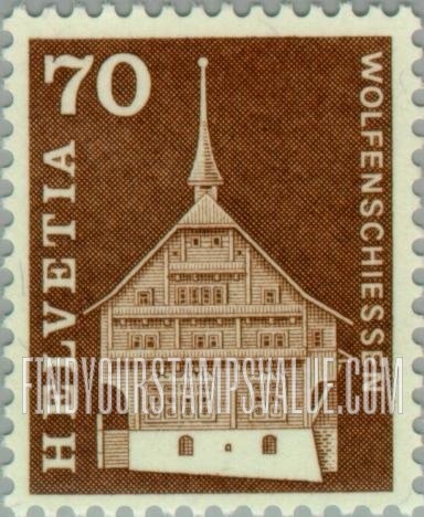 FindYourStampsValue: Federal Administration, Regular, 1960-63: Lussy House, Wolfenschiessen