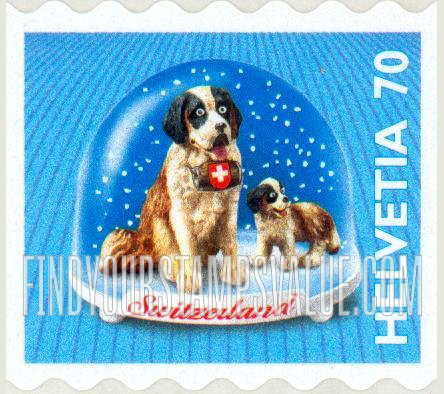 FindYourStampsValue: Federal Administration, Swiss Souvenirs: St. Bernard dog