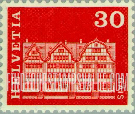 FindYourStampsValue: Federal Administration, Regular, 1960-63: Gabled houses, Gais
