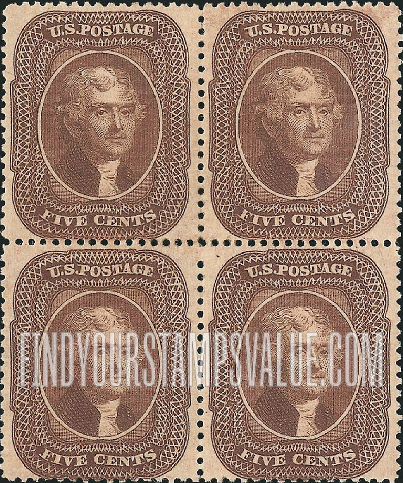 FindYourStampsValue: THOMAS JEFFERSON