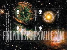 FindYourStampsValue: Great Britain (United Kingdom): Astronomy, Souvenir Sheet of 4 Stamps
