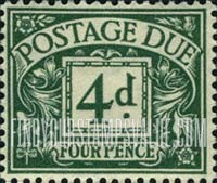 FindYourStampsValue: Great Britain (United Kingdom): Postage Due Stamps - Four Pence