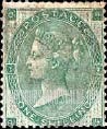 FindYourStampsValue: Great Britain (United Kingdom): Queen Victoria - One Shilling Green
