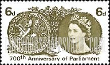 FindYourStampsValue: Great Britain (United Kingdom): 700th Anniversary of Parliament - Seal of Simon de Montfort