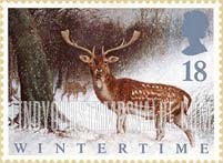 FindYourStampsValue: Great Britain (United Kingdom): Animals in Winter - Fallow Deer