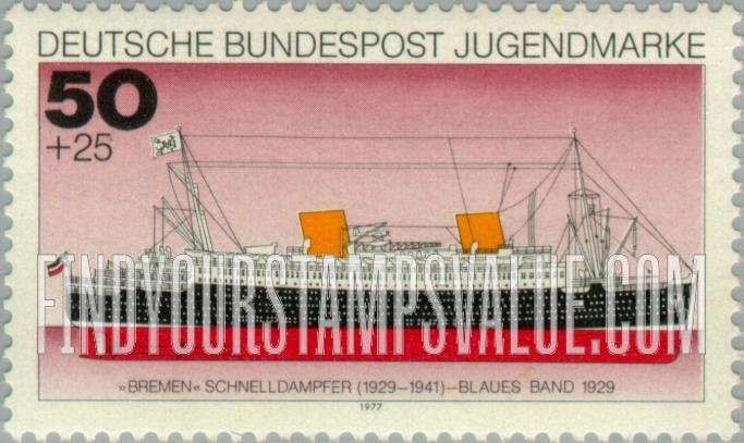 SEMI-POSTAL - Historic Ships: Bremen, 1929