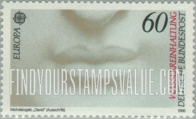 FindYourStampsValue: Europa 1986: Mouth (pure water)