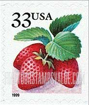 FindYourStampsValue: BERRIES - Strawberries, Self-Adhesive booklet stamp