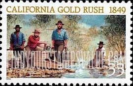 FindYourStampsValue: CALIFORNIA GOLD RUSH, 150th Anniversary